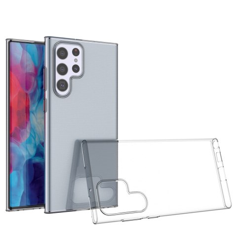Żelowy pokrowiec etui Ultra Clear do Samsung Galaxy S22 Ultra przezroczysty HURTEL