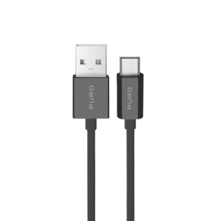 Kabel przewód USB-A - microUSB TPE 12W 1m - czarny PURO