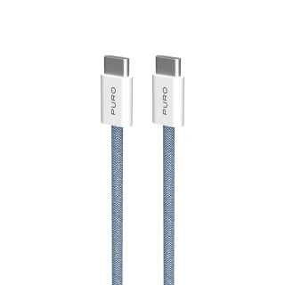 Kabel przewód USB-C 60W 1.5m - niebieski PURO
