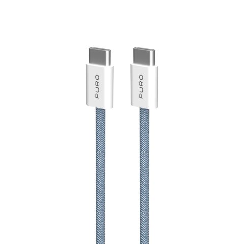 Kabel przewód USB-C 60W 1.5m - niebieski PURO