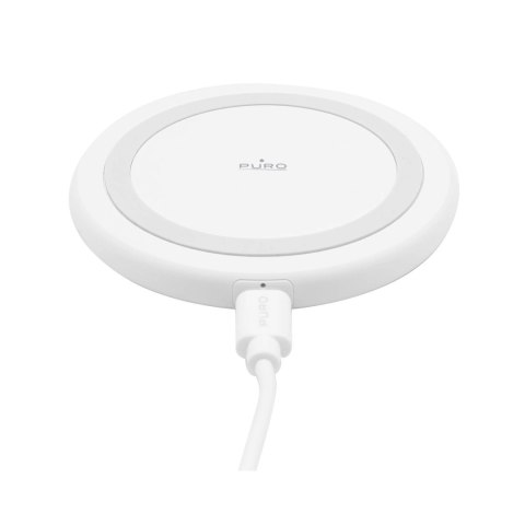 Ładowarka bezprzewodowa do smartfonów Android iPhone 15W - biała PURO