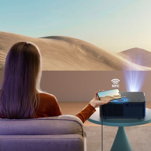 Projektor multimedialny FullHD 1080p LCD z głośnikami JBL i subwooferem WiFi BT K2s Pro - czarny Yaber