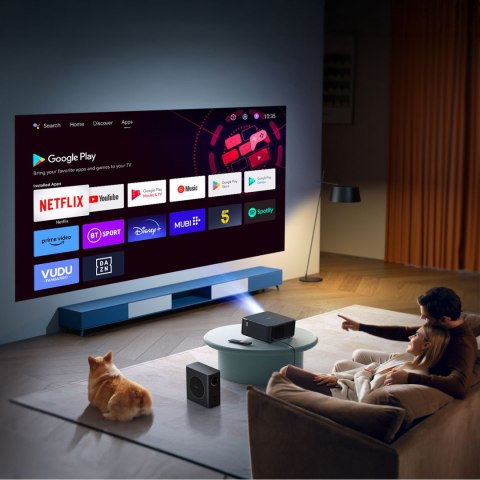 Projektor multimedialny FullHD 1080p LCD z głośnikami JBL i subwooferem WiFi BT K2s Pro - czarny Yaber