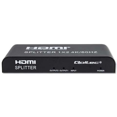 Aktywny rozdzielacz Splitter 2 x HDMI 4K x 2K | 6Gb/s | 60Hz Qoltec