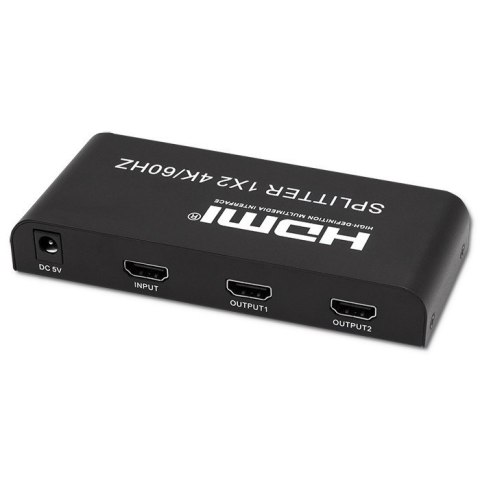 Aktywny rozdzielacz Splitter 2 x HDMI 4K x 2K | 6Gb/s | 60Hz Qoltec
