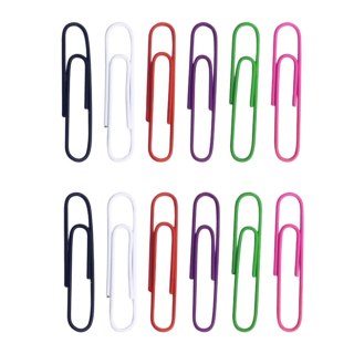 Zestaw Spinacze Biurowe Do Papieru Kolorowe 33mm 90szt. LEAN