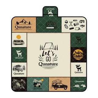 Mata piknikowa koc wodoodporny turystyczny 2 x 2 m - wielokolorowa Qunature