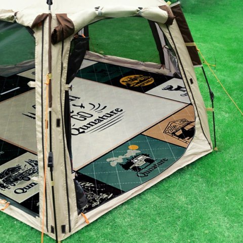 Mata piknikowa koc wodoodporny turystyczny 2 x 2 m - wielokolorowa Qunature