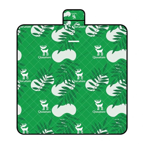 Mata piknikowa koc wodoodporny turystyczny 2 x 2 m - zielona Qunature