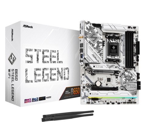Płyta główna B650 STEEL LEGEND WIFI AM5 4DDR5 HDMI/DP M.2 ATX ASRock