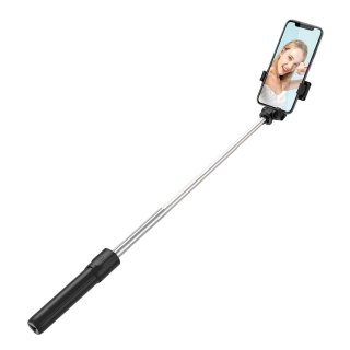 Selfie stick teleskopowy z pilotem stojak tripod na telefon 0.7m - czarny HURTEL