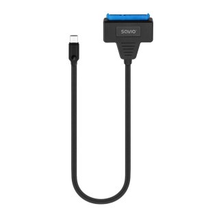 Adapter USB-C 3.1 Gen 1 (M) - SATA (F) do dysków 2.5 cala, AK-69 Savio