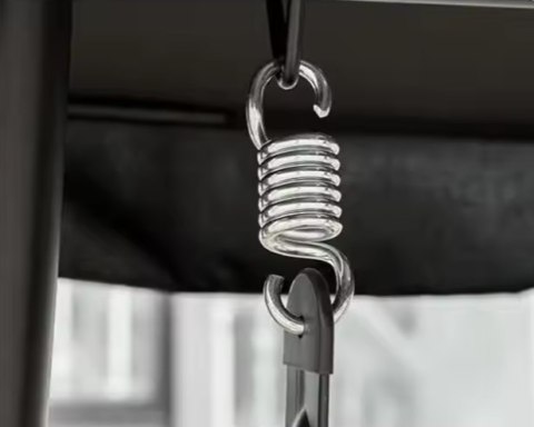 Huśtawka Czteroosobowa Ogrodowa Bujana Daszek Wolnostojąca Brązowa LEAN