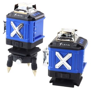 Poziomica Laserowa Płaszczyznowa 4D 16 Linii Walizka 2 Akumulatory Niebieska LEAN