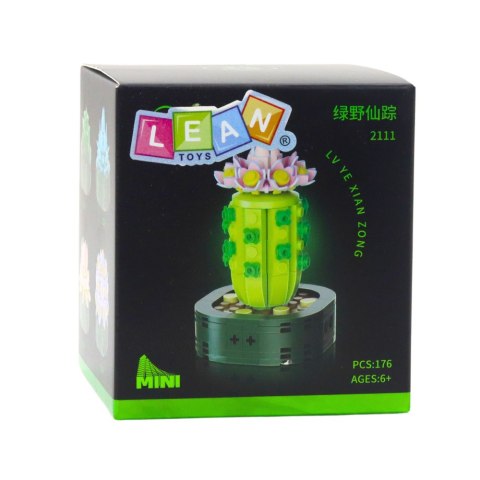 Mini Klocki Konstrukcyjne Kaktus Z Różowym Kwiatem 176 el. LEAN TOYS