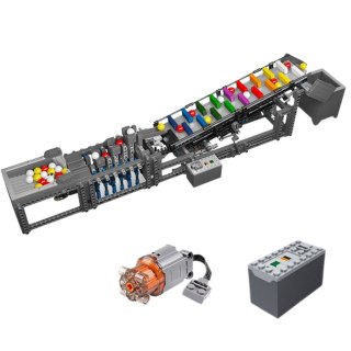 Klocki Konstrukcyjne Tor Na Kulki Z Silnikiem Elektrycznym 1281 el. LEAN Toys