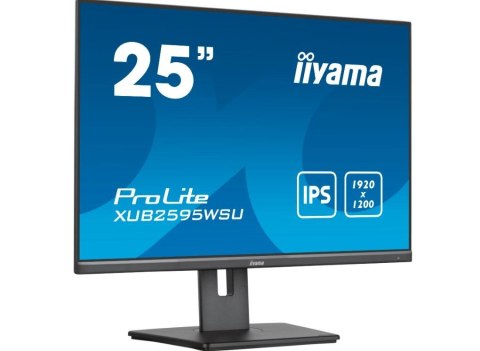 Monitor 25 cali XUB2595WSU-B5 IPS.PIVOT.16:10.USB.DP.HDMI.VGA.2x2W. 300(cd/m2).HAS(150mm) IIYAMA