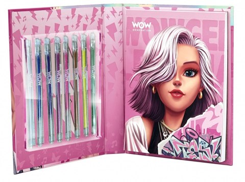 Zestaw kreatywny Notatnik, 8 długopisów Kids Euroswan