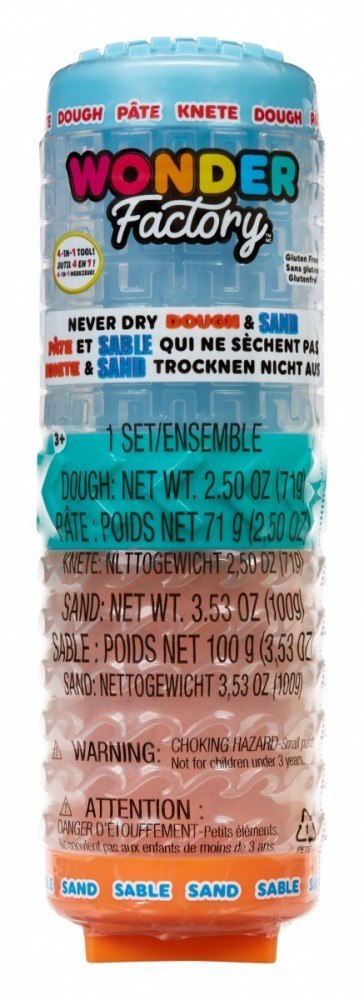 Masa plastyczna Wonder Factory Never Dry Dough błękitny, pomarańczowy MGA