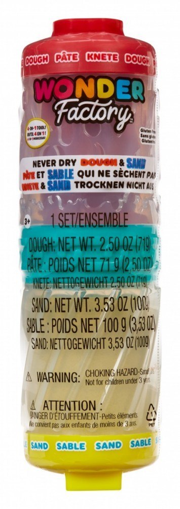 Masa plastyczna Wonder Factory Never Dry Dough czerwony, żółty MGA