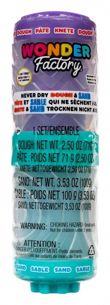 Masa plastyczna Wonder Factory Never Dry Dough fioletowy, turkusowy MGA