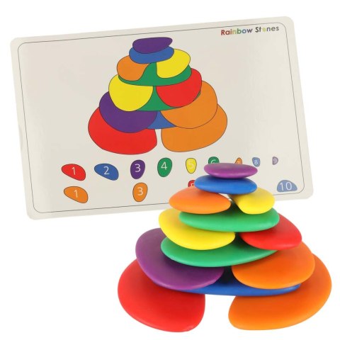 Kamyki kreatywne kolorowe układanka montessori 65 el. Kik Sp. z o. o. Sp. k.