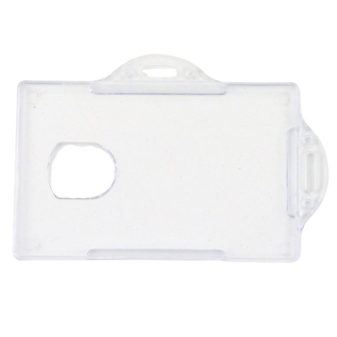 Etui Poziome Na Identyfikator Karty Twardy Plastik Przeźroczyste 10szt. LEAN
