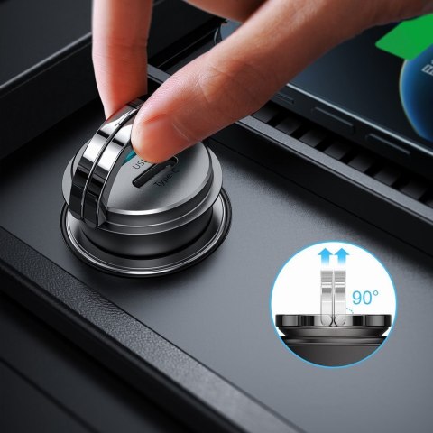 Szybka ładowarka samochodowa USB-C USB 45W 5A PD QC 3.0 AFC SCP szary JOYROOM