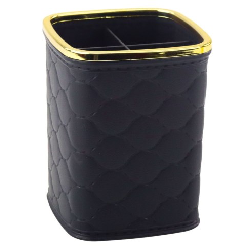 Organizer Pojemnik Na Pędzle Cztery Przegrody Czarny 12 x 9,5cm LEAN