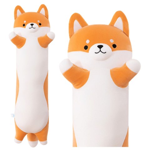 Pluszowa Maskotka Pies Shiba Poduszka Podłużna Wałek 60cm LEAN Toys