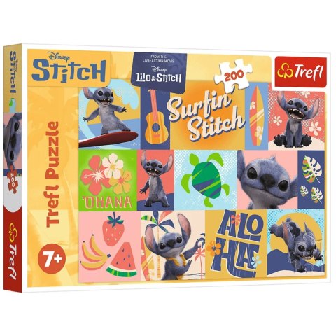 Puzzle - 200 - Hawajskie przygody - Disney Stitch - Trefl 13331 Trefl Puzzle