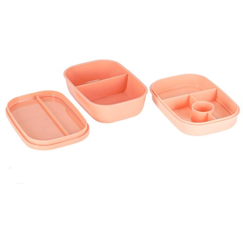 Lunch box śniadaniówka pudełko śniadaniowe z przegródkami dzielone 1900ml pomarańczowe Kik Sp. z o. o. Sp. k.