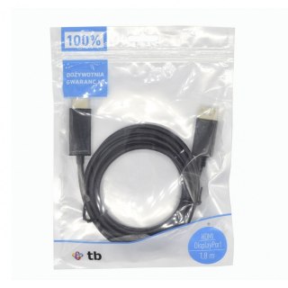 DisplayPort - HDMI Kabel 1.8m. czarny TB