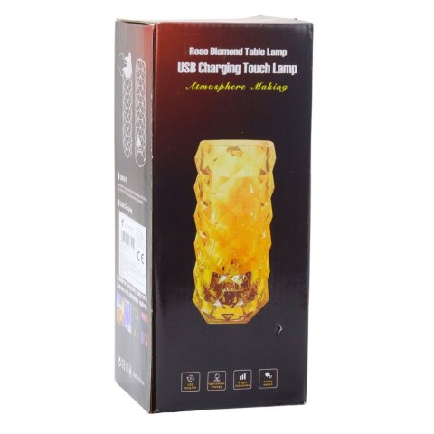 Lampka Nocna Kryształowa LED 16 Kolorów Dotykowa Pilot LEAN