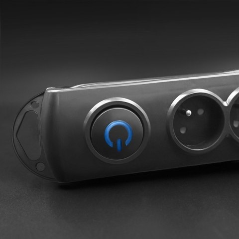 Listwa antyprzepięciowa, 6 gniazd; 1,8m Qoltec