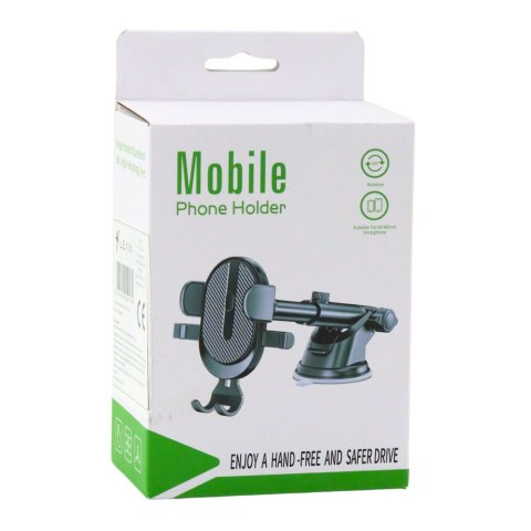 Mocny Uchwyt Samochodowy Na Szybę Kokpit Kratki Czarny LEAN