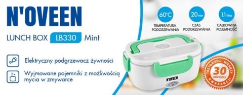 Podgrzewany pojemnik na żywność Lunch Box LB330 miętowy NOVEEN