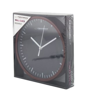 Zegar ścienny BUDAPEST Czarny Esperanza