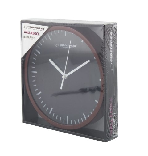 Zegar ścienny BUDAPEST Czarny Esperanza