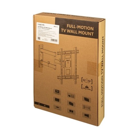 Uchwyt ścienny LCD/LED VESA 32-70 cali Max. 50kg LogiLink