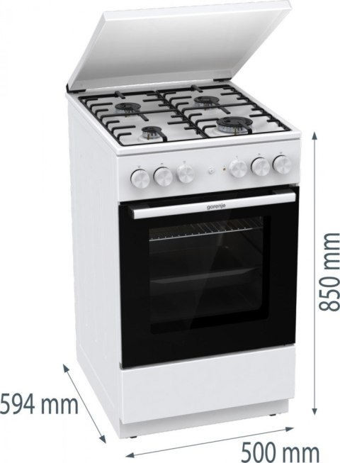 Kuchnia gazowo-elektryczna GK5A22WH Gorenje