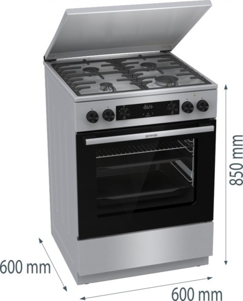 Kuchnia gazowo-elektryczna GKS6C71XF Gorenje