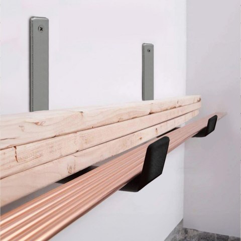 Uchwyt ścienny x2, max 22kg/MC-489. Stalowy, czarny Maclean