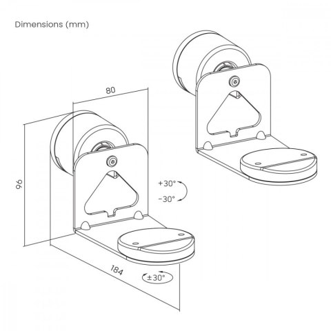 Uchwyt ścienny na głośnik x2 Sonos ERA MC-495 max 5kg Maclean