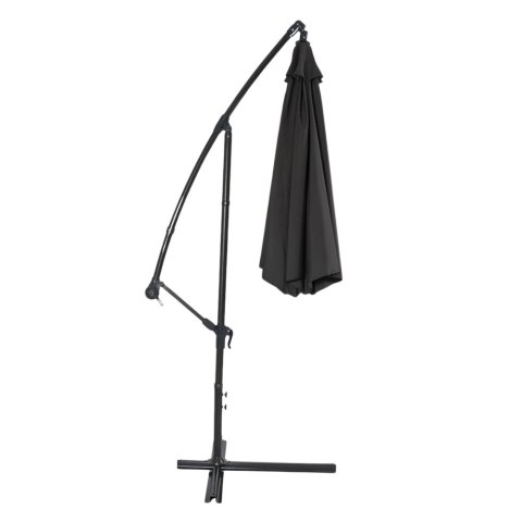 Parasol Ogrodowy Boczny Z Regulacją Pochyłu Pokrowiec 350 x 250cm Antracyt LEAN