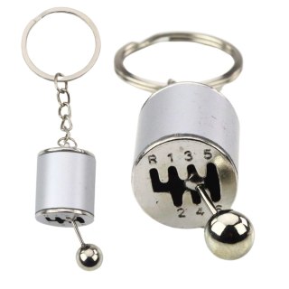Brelok Metalowy Do Kluczy Skrzynia Biegów Ruchoma Srebrny LEAN TOYS