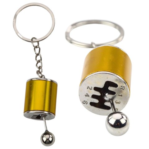 Brelok Metalowy Do Kluczy Skrzynia Biegów Ruchoma Złoty LEAN TOYS