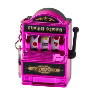 Brelok Mini Maszyna Kasynowa Slot Automat Ruchomy Drążek Mix Kolor LEAN TOYS