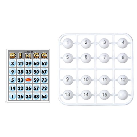 Gra Rodzinna Bingo Maszyna Losująca Klasyczna 80 Kulek 20 Kart LEAN Toys