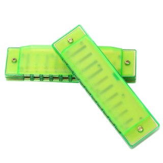 Harmonijka Ustna 10-Otworowa Dla Dzieci Początkujących Etui Zielona LEAN TOYS